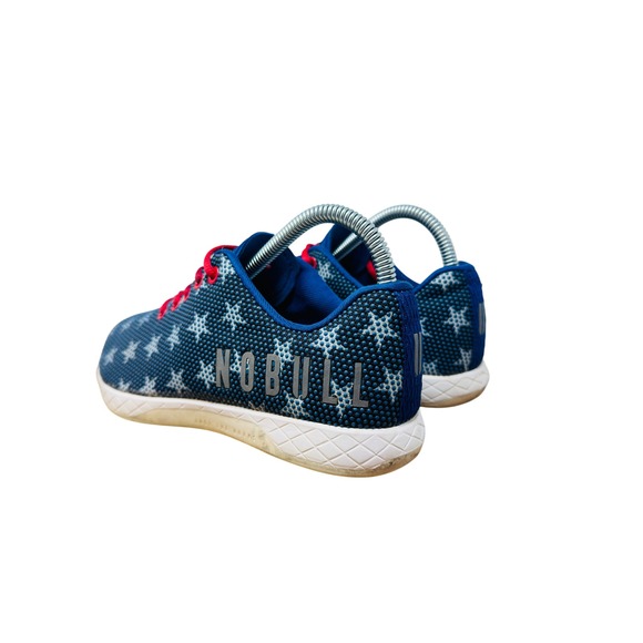NOBULL Star Print Super Fabric Athletic Shoes Women's Size 7 Red Laces Blue - Picture 11 of 15